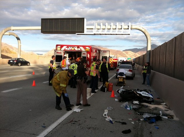 Man in critical condition after I-80 motorcycle crash