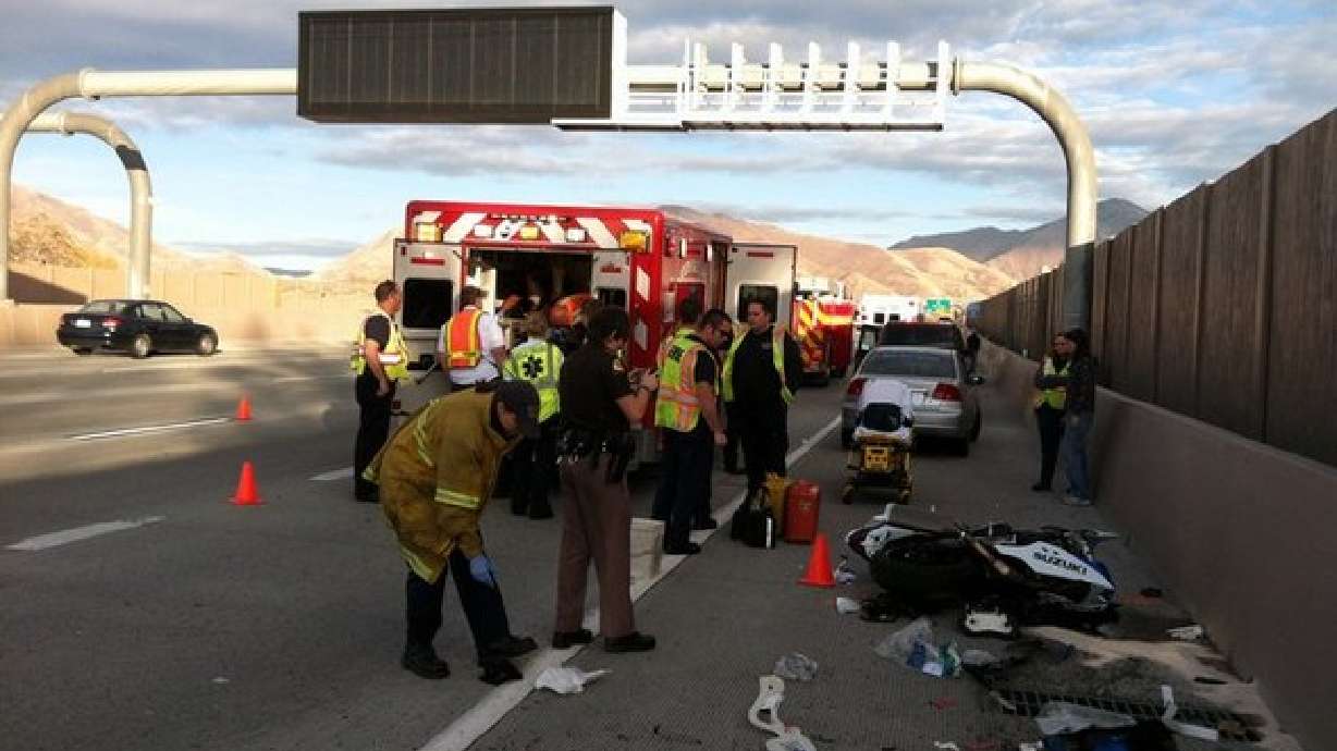 Man in critical condition after I-80 motorcycle crash