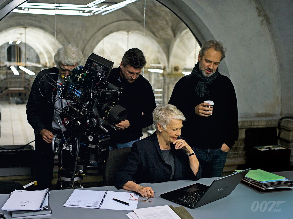 Sam Mendes on the set of "Skyfall"