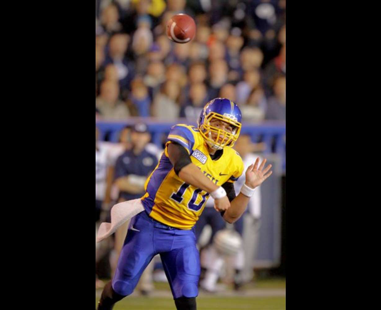 San Jose State QB David Fales during the BYU SJSU game 11/17/2012