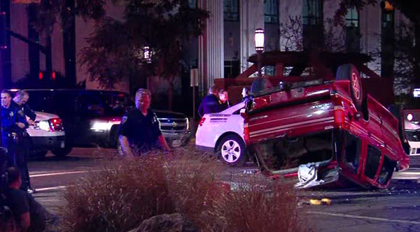 High-speed chase ends in downtown Salt Lake City.