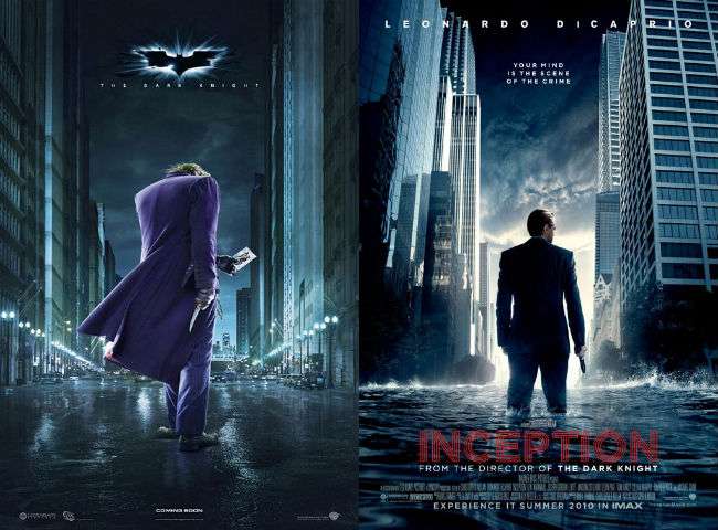 "The Dark Knight" and "Inception"