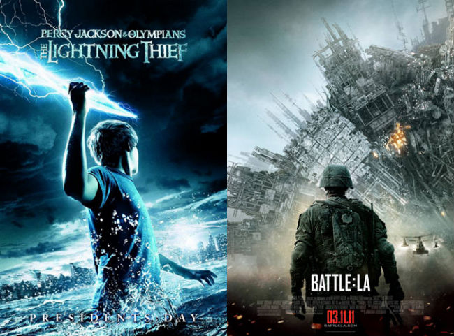 "Percy Jackson & The Olympians: The Lightning Thief" and "Battle Los Angeles"