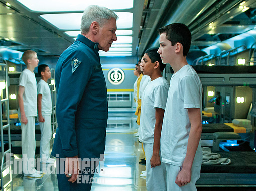 Harrison Ford and Asa Butterfield in "Ender's Game"