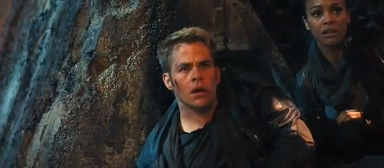 Chris Pine and Zoe Saldana in "Star Trek Into Darkness"