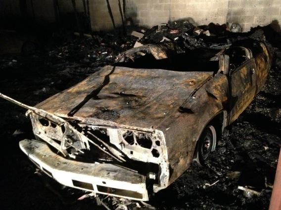 10 cars damaged as fire sweeps through carport