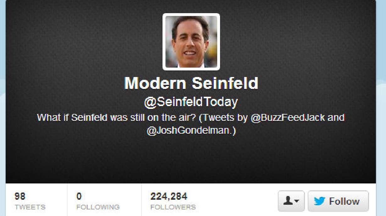 'Modern Seinfeld' Twitter account reinvents '90s sitcom for 2012