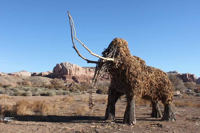 Utah town burns 16-foot mammoth effigy for solstice