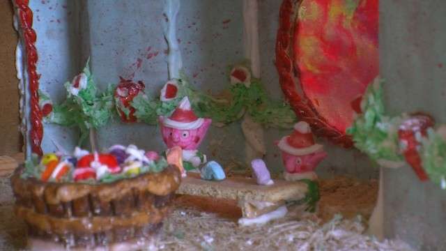 Giant gingerbread castle on display at Roosevelt library