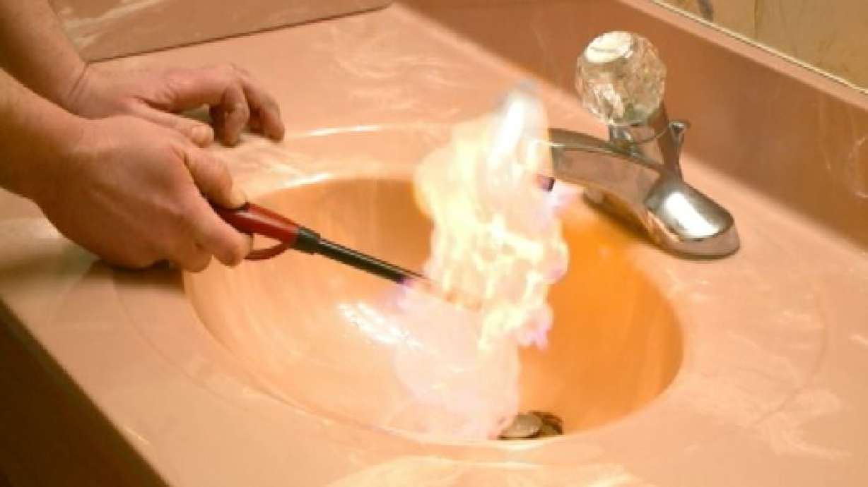 Burning water terrifies family