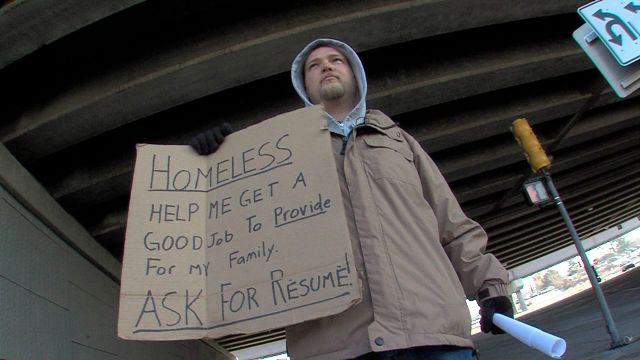 Homeless man doesn't want money, just a chance