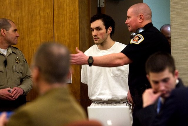 Benjamin Rettig testifying at the trial of Martin Bond.