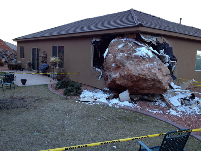 Woman recovers after getting hit by boulder