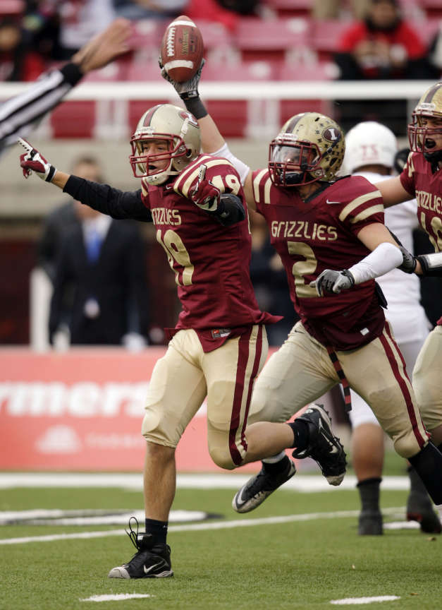 Logan's Chasen Andersen (2) comes up with a fumble recovery against East (Jeffrey D. Allred, Deseret News)