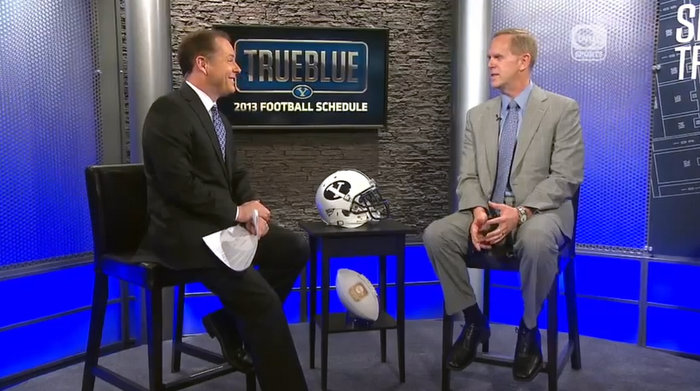 BYU Athletic Director Tom Holmoe announces BYU Football's 2013 schedule on BYUtv.