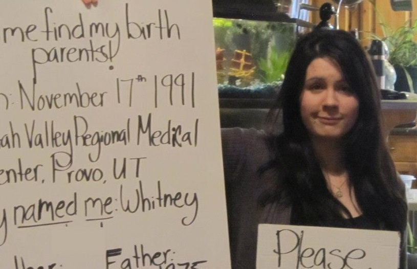 Photo of Utah woman searching for birth parents goes viral