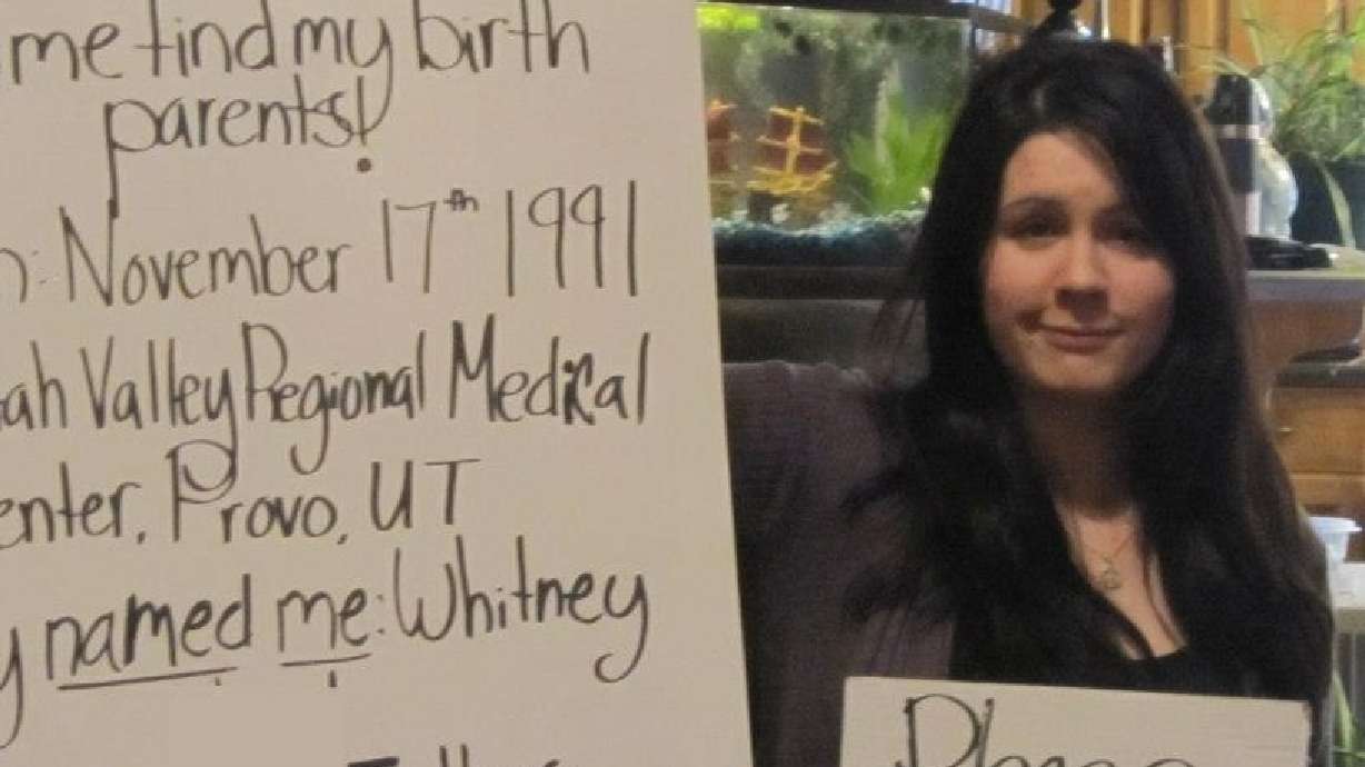 Photo of Utah woman searching for birth parents goes viral
