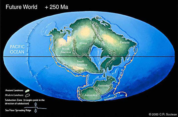 Possible shape of Pangaea Ultima.