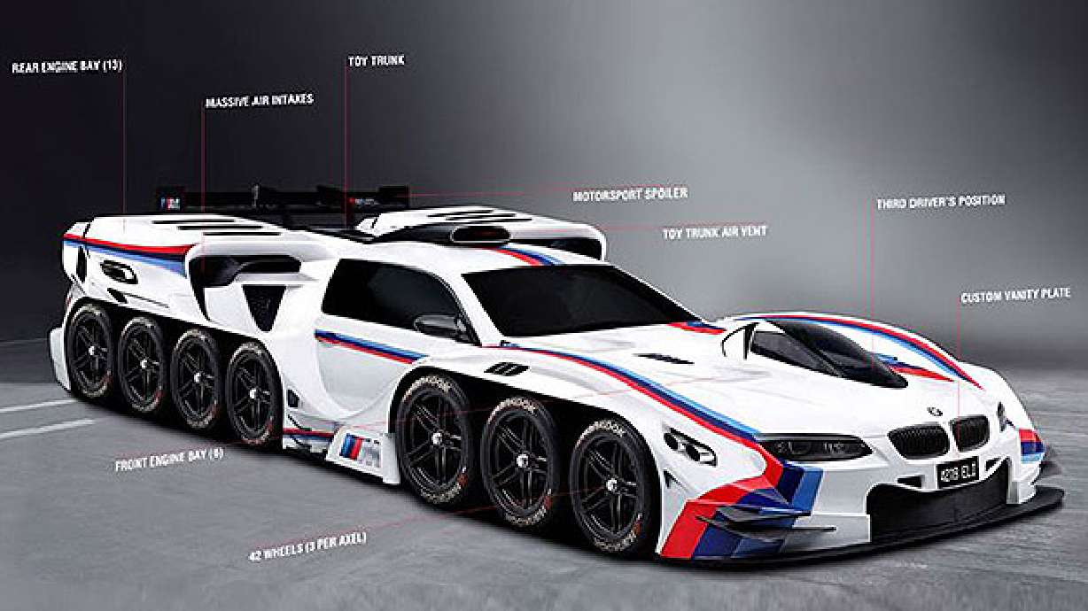 BMW designs 4-year-old's 42-wheeled dream car