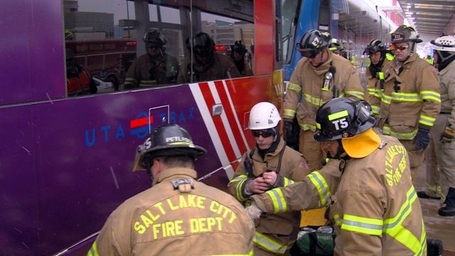 Crews practice emergency drill in preparation for new TRAX line