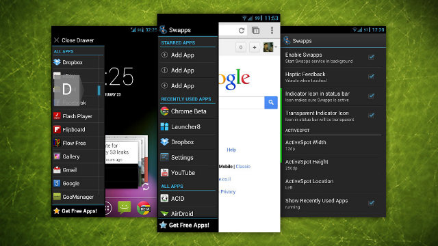 Swapps! Is a Fast, Gesture-Activated Application Switcher for Android