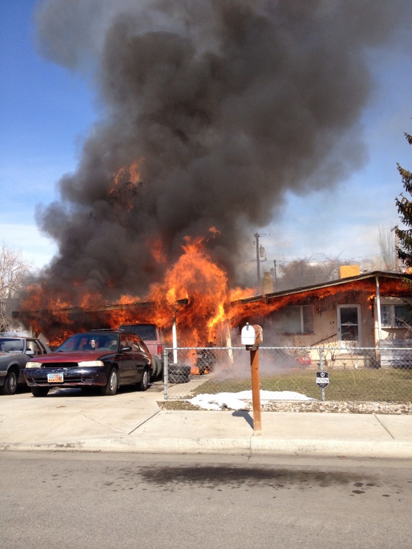 2 people, dogs escape large home fire