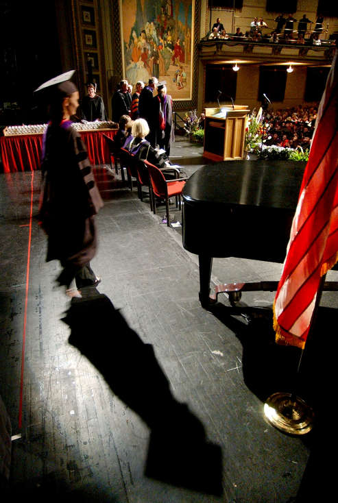 Graduation for the University of Utah Law School as the diplomas are handed out in Kingsbury Hall Friday May 14, 2004.