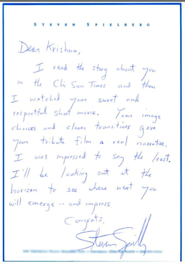 Billy Joel sings with student and Steven Spielberg writes a letter to aspiring filmmaker