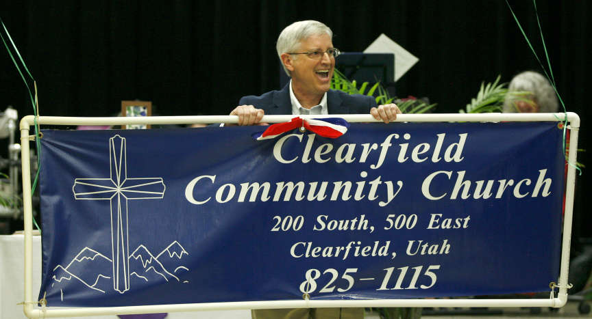 Church celebrates Palm Sunday at elementary school after fire