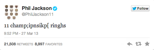 Phil Jackson joins Twitter and immediately fails; Ryan Lochte has a TV show