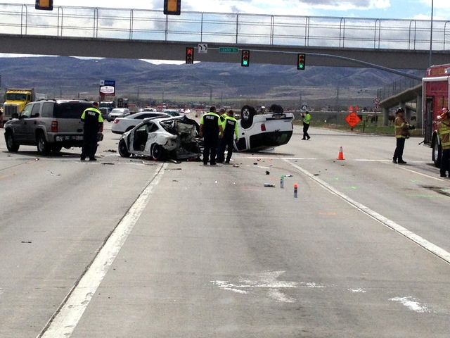 4car accident temporarily closes lanes on Bangerter Highway