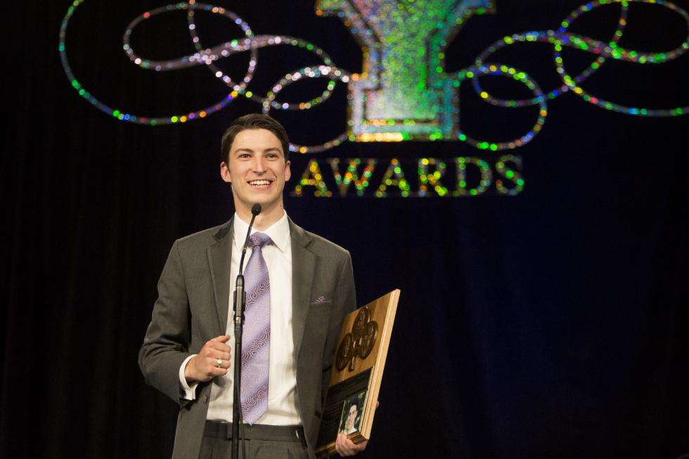 David Corless, a sophomore diver, won the Kimball Memorial award, which is given to the athlete with the highest GPA. Corless is an accounting major, and has a 3.99 GPA.(Bella Torgerson/BYU Photo)