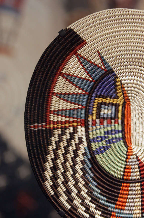"Weaving a Revolution", a new contemporary Navajo baskets exhibit is set up at the Natural History Museum of Utah at the Natural History Museum of Utah in Salt Lake City Thursday, Jan. 10, 2013. (Submission date: 01/10/2013)