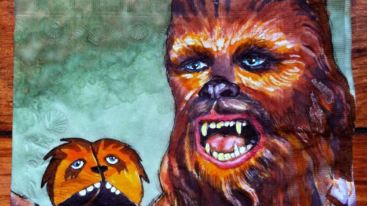 Mother draws incredible art on sons' napkins each day for lunch