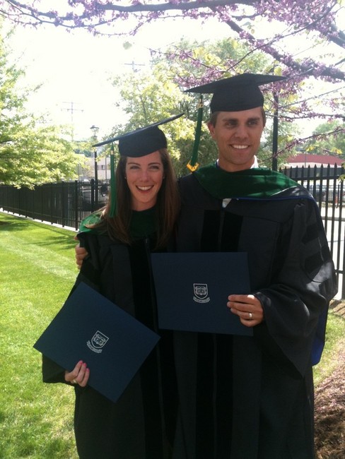 Madison and Josh Hustedt, hailing from East High and Jordan High respectively, made the journey together to the Yale School of Medicine. They graduated in May 2013. (Photo: Michelle Morgan)