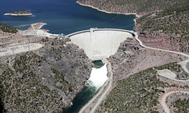 Flaming Gorge Dam is seen on May 4, 2011. Search and rescue crews recover body of man at Flaming Gorge Sunday.