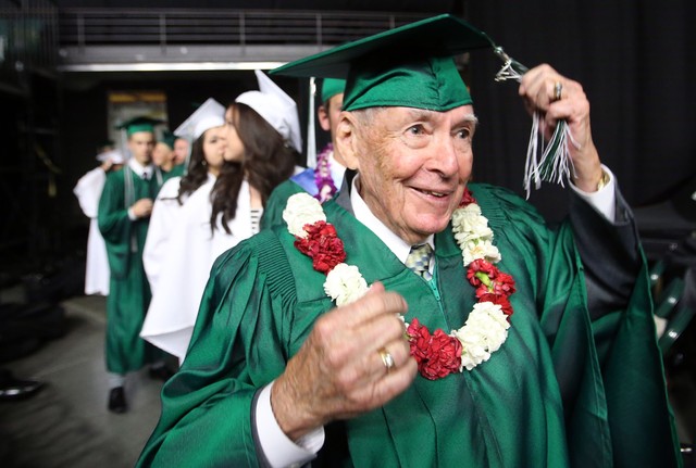 Man dropped out of high school to join Navy, graduates 70 years later