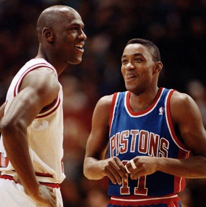 Isiah Thomas and Michael Jordan were at the top of the basketball world while they were playing. They have since become the poster children for superstars not being able to translate into coaches and front office types. (Associated Press)