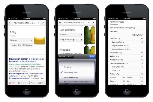 Google adds nutrition information for popular foods to its search results