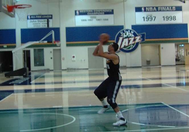 Washburn works out for Jazz