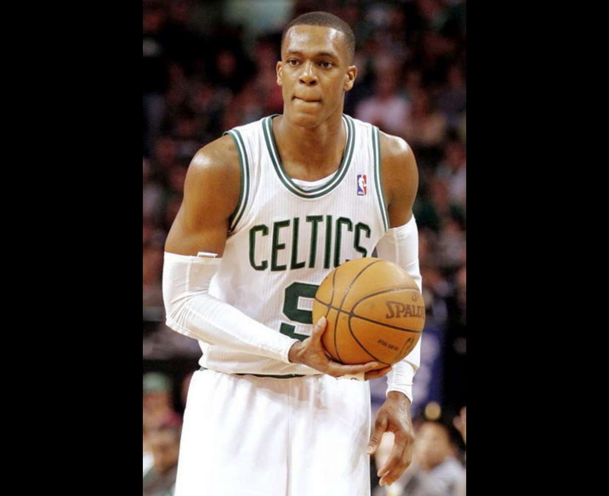 The long arms and big hands of Dennis Schröder have drawn comparisons to Celtics' guard Rajon Rondo.