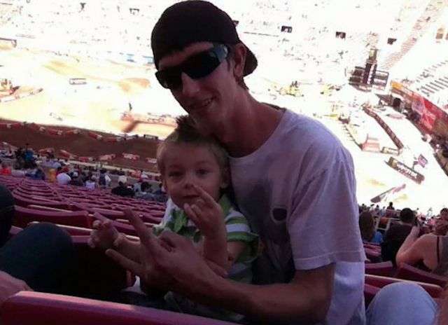 Bryson Drew, pictured with son, Chanse Drew.