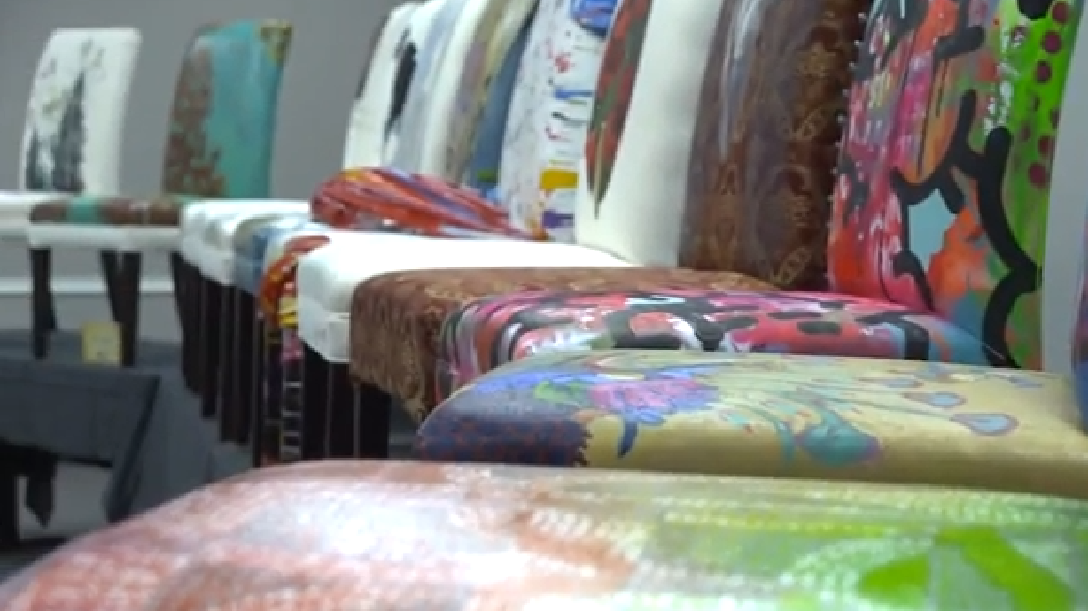 Chairs painted by Utah artists to be auctioned for charity