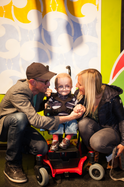 Nathan Glad and Dallas Graham at the Leonardo's Lab@Leo Residency, 
where Graham spoke about his Jolly Troop and the Red Fred Project. 
May 1, 2013 (Photo: Katie Edwards)