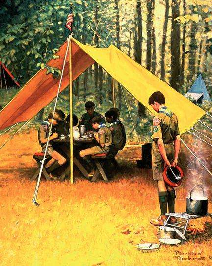 "We Thank Thee, O' Lord," by Norman Rockwell, 1972. © Brown and Bigelow, Inc., and with permission of the Boy Scouts of America