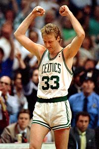 According to Paul George, Larry Bird still has the smooth stroke that 
make him Larry Legend. (AP Photo/Peter Southwick)