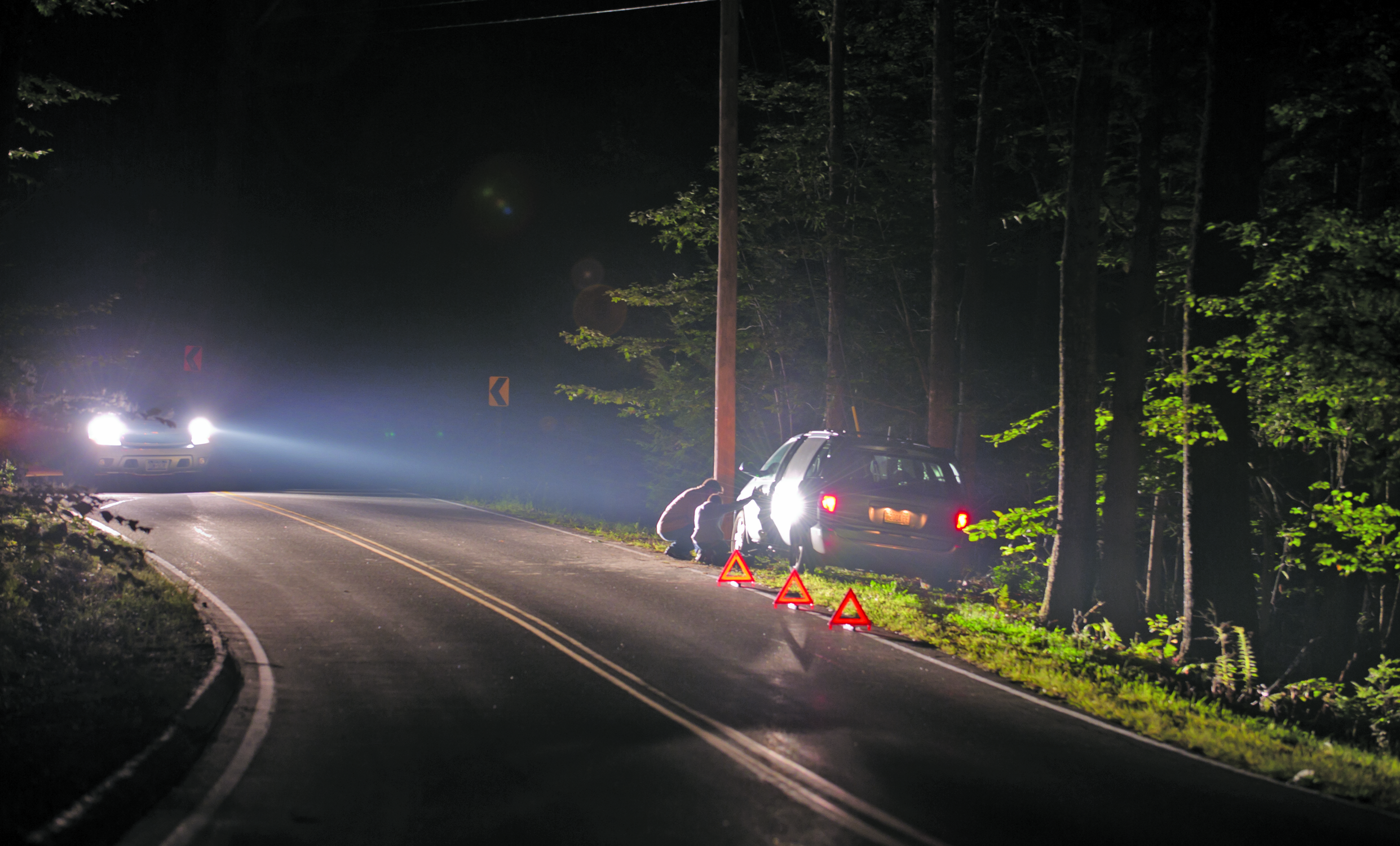 Maneje seguro de noche