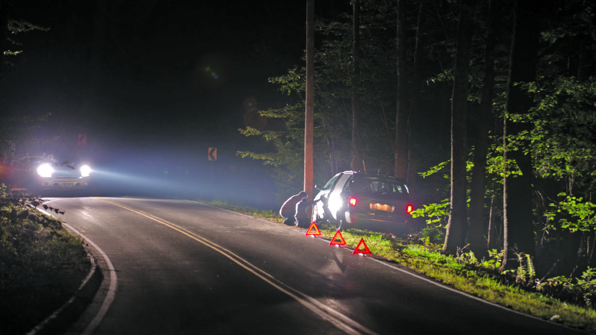 Maneje seguro de noche