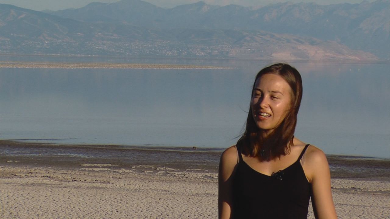 Argentinian biologist Marcela Castellino is 
studying the migration of the little-understood 
bird known as the Wilson's Phalarope, just 
before their flight from the Great Salt Lake to 
a similar lake in Argentina, a journey of over 
5,000 miles.