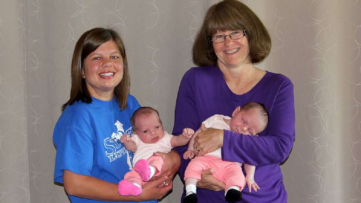 Grandmother gives birth to twin granddaughters